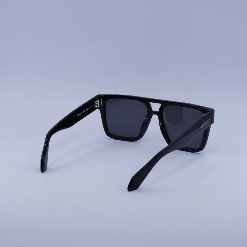 Off-White OERI133 SPRINGFIELD 1307 Sunglasses Black Square Frame, Grey Lenses